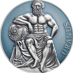 2020 - Uranus Planets and Gods 3 oz Antique finish Silver Coin CFA Cameroon