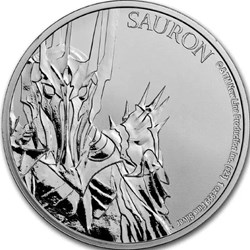 2023 1 Oz Silver $2 Niue Lord Of The Rings SAURON Coin.