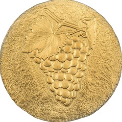 2023 Cook Islands Ancient Greece Wine Grapes Naxos 1/2g Gold Silk Finish Coin