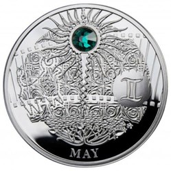 2013 - MAY The Magic Stones of Happiness Proof silver Coin 1$ Niue