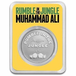 2023 - Muhammad Ali Rumble in the Jungle 1oz 999 Silver Niue Blister-