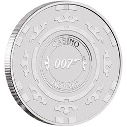 2023 - Tuvalu 1 oz 9999 Silver James Bond 007™ Casino Royal Ship ST / BU
