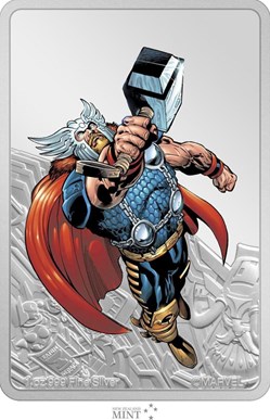 2023 Niue Marvel Evergreen Thor 1oz Silver Colorized Proof Coin