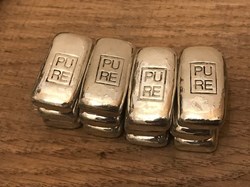 1 oz Hand Poured Silver Bar (999 Fine Silver Bullion)
