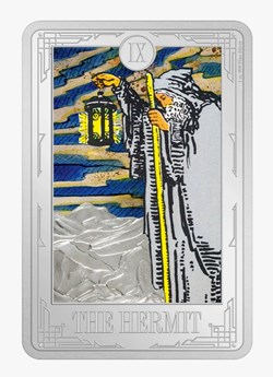 2022 - Niue Tarot Card THE HERMIT 1 oz .999 Silver Coin