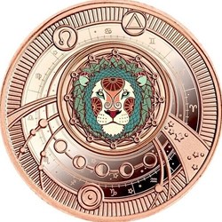 2021 - Leo Zodiac Signs Proof Silver Coin 500 Francs CFA Cameroon