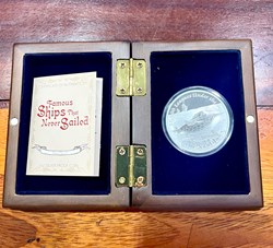 2015 Tuvalu $1 Famaous Shin That Never Sailed Silver Proof Coin - 1oz