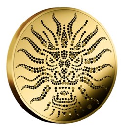 2024 Niue Gold Lunar Year of the Dragon Dot Art Coin 1/25 oz - Only 300 Minted