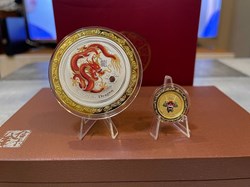 2012 Australia $1 + $15 (Series II) Lunar Year of Dragon Colorized Silver Coin