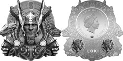 2023 Ghana Norse Gods Loki Silver Plated 34.3g CN Coin - 2,500 Mintage