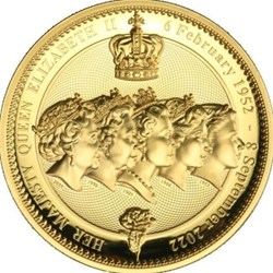 2022 NIUE Island $1 In memory of Her Majesty Queen Elizabeth Copper Proof Coin - 45 gram