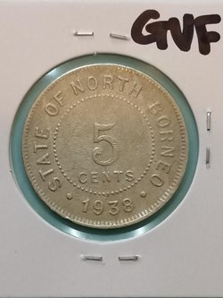 1938 - North Borneo 5 Cent (GVF) #S18