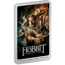 2023 Niue The Hobbit Desolation of Smaug 1oz Silver Colorized Proof Poster Coin