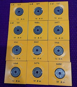 1913-1921 Run Nickel 10 satang complete set (12 coins)