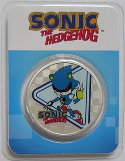 2022 - Niue 2 Dollars Sonic the Hedgehog Metal Sonic 1 Oz Silver