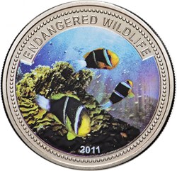 2011- 1 dollar Silver coin Anemonefish Palau