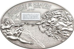 2012 - NANO SISTINE CHAPEL Ceilings of Heaven Silver Coin 5$