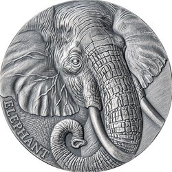 2023 - Elephant Expressions of Wildlife 2 oz Silver Coin CFA Cameroon