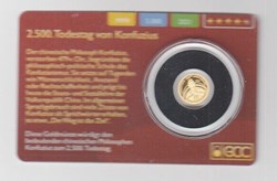 2021 - Gold Coin Card - Congo 10 Francs Gold PP Confucius