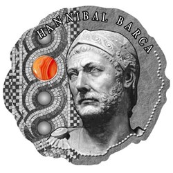 2020 - Hannibal Barca Antique finish Silver Coin 500 Francs Cameroon