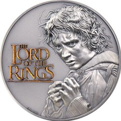 2022 - Lord of the Rings 2 oz Antique finish Silver Coin 10$ Cook Islands