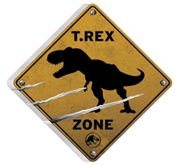 2022 Niue Jurassic World Dominion T.Rex Sign 2oz Silver Shaped Coin