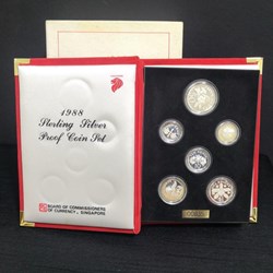 1988 Singapore Official Commemorative Proof Coin Set No: 00835