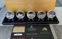 2007 Australia $1 Discover Australia Landmarks Series Silver Proof 5-Coin