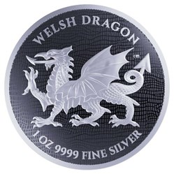 2022 Niue Heraldic Series Welsh Dragon 1oz Silver BU Coin