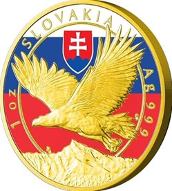 2023 - SLOVAK EAGLE Flag Beasts 1oz Silver Coin $2 Niue