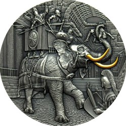 2022 - WAR ELEPHANT 2 Oz Silver Coin 5$ Niue