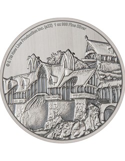 2022 THE LORD OF THE RINGS - RIVENDELL 1oz .999 Silver Coin