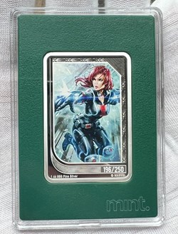 2023 - Limited Niue Marvel Trading Coins - Black Widow 196/250 - Minted Sold Out!