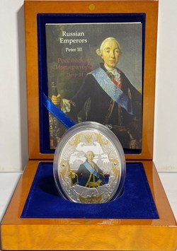 2014 - 2 Oz Silver Coin Niue $5 Russian Emperors Proof Coin - Peter III