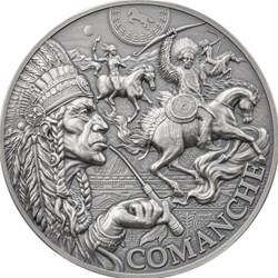 2024 - Comanche Tribal Spirit 2 oz Antique finish Silver Coin Cameroon