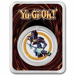 2023 - Yu-Gi-Oh! Dark Magician 1oz 999 Silver Colored Niue ST / BU in TEP
