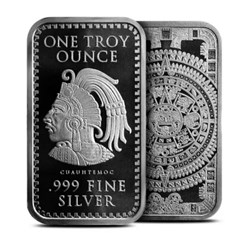1 oz .999 Silver Bullion Bar Aztec Mayan Calendar Tribe