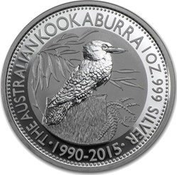 2015 Australian Kookaburra $1 Dollar 1 Ounce .999 Silver Coin