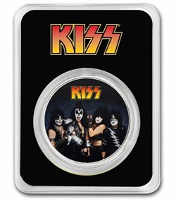 2023 1 Oz Silver $2 Niue 50TH ANNIVERSARY OF KISS Colored Coin.