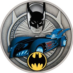2021 - 1 oz Silver Proof Coin - DC Comics 1997 Batmobile Coin Niue