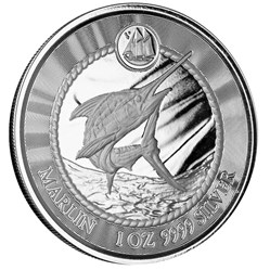 2023 - Cayman Islands $1 Marlin 1 Oz Silver 999 Proof Like