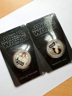 2011 STAR WARS Coin Collection Luke Skywalker & Princess Leia