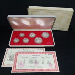 1985 Singapore Official Commemorative Sterling Silver Proof coin