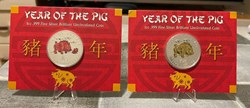 2007 Solomon Island-UK Royal Mint Minted $1 Chinesse Lunar Year of Pig Silver