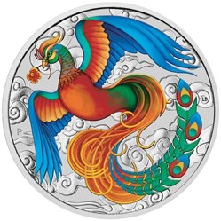 2022 Australia Chinese Myths and Legends - Phoenix 1oz Vivid Coloured Coin