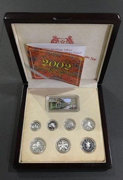 2002 Singapore 🇸🇬 Sterling Silver Proof Coin Set With Original Box And Coa,