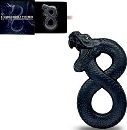 2023 Chad 2 oz Silver Figure Eight Black Mamba Shaped High Relief Coin .999 Fine