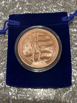 2022 - 2 oz. 2nd Amendment "RIGHT TO BEAR ARMS" Copper Round IN A CAPSULE & GIFT POUCH