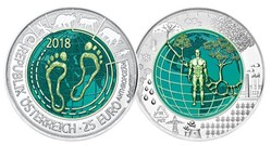 2018 Austrian Mint Anthropocene 25 Euro Silver Niobium Coin