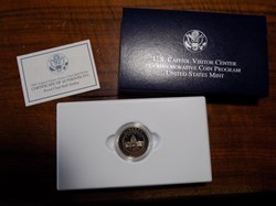 2001-P Capitol Visitor Center Commemorative Proof Clad Half Dollar w/ Box & COA
